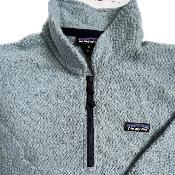 Patagonia Woolyester Zip Up Fleece Zip Top Pullover Size XL - Picture 1 of 8